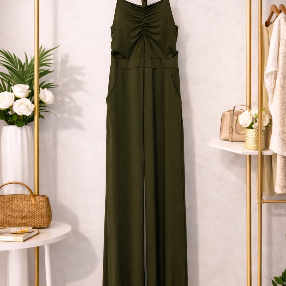 Absolutely Chic Dark Green Jumpsuit